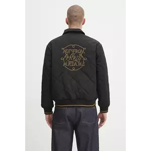 Drôle de Monsieur geacă La Veste Slogan Tresses culoarea negru, de iarna, H.JT236.PL163 imagine