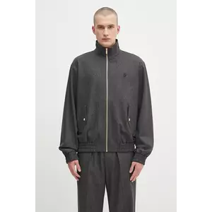 Drôle de Monsieur geacă de lână La Trackjacket Flanelle culoarea gri, de tranziție, H.JT234.WV008 imagine