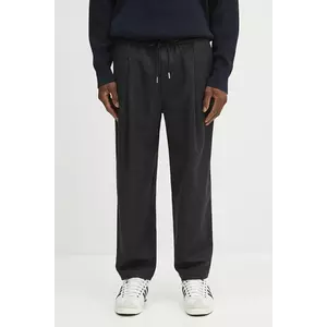 Drôle de Monsieur pantaloni de lână Le Pantalon Cropped Flanelle culoarea gri, drept, H.BP167.WV008 imagine