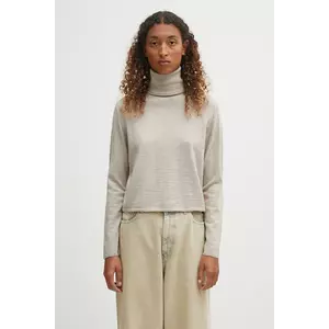 MM6 Maison Margiela pulover de lână culoarea bej, light, cu guler, S52HA0296.M13133.806M imagine