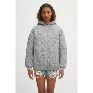 Fiorucci geacă Kissing Angels Quilted culoarea gri, de tranzitie, oversize, W02FPSHO092CJ05GY01 imagine