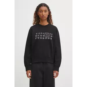 MM6 Maison Margiela hanorac de bumbac culoarea negru, cu imprimeu, S52GU0248.M25025.900 imagine