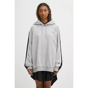 MM6 Maison Margiela bluză cu două fețe culoarea gri, cu glugă, cu imprimeu, S52HG0040.M25013.964 imagine