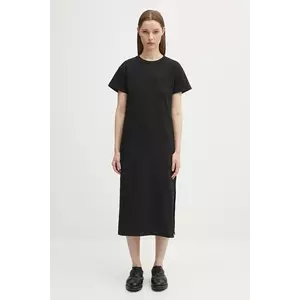 Fiorucci rochie din bumbac Cash and Carry Print Maxi culoarea negru, midi, drept, W02FPDTS108CJ01BK04 imagine