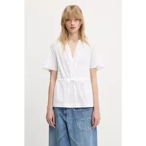 Samsoe Samsoe bluză din bumbac Satoma culoarea alb, uni, F25100007 imagine
