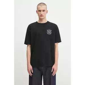 Drôle de Monsieur tricou din bumbac Le Tshirt Slogan Tresses culoarea negru, cu imprimeu, H.TS259.CO134 imagine