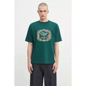 Drôle de Monsieur tricou din bumbac Le Tshirt Plateau culoarea verde, cu imprimeu, H.TS255.CO002 imagine