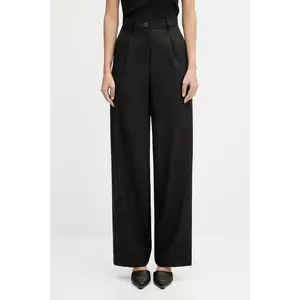 Fiorucci pantaloni Wide Leg Tailored Wool culoarea negru, lat, high waist, W02FPBPA464WO01BK01 imagine