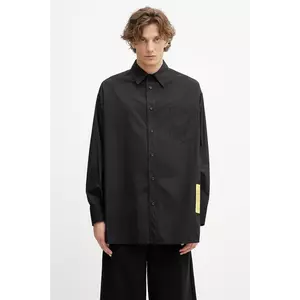 MM6 Maison Margiela camasa din bumbac culoarea negru, cu guler clasic, relaxed, SH0DT0034.M35480.900 imagine