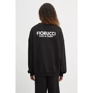 Fiorucci hanorac de bumbac Cash and Carry Print Relaxed Crewneck culoarea negru, cu imprimeu, W02FPSCR188CJ01BK01 imagine