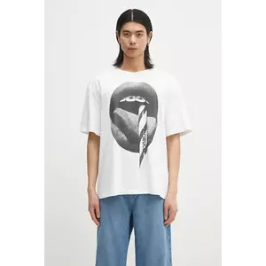 Fiorucci tricou din bumbac Mouth Print Boxy culoarea alb, cu imprimeu, U02SPTSH103CJ01WH05 imagine