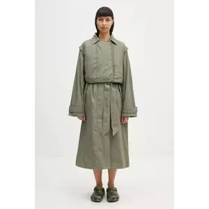 Samsoe Samsoe palton Saraff culoarea verde, de tranzitie, F25100079 imagine