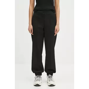 Samsoe Samsoe pantaloni Saneem culoarea negru, drept, high waist, F25100156 imagine