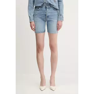 Fiorucci pantaloni scurți jeans Bermuda Denim uni, high waist, W02SMDSH316DN01DN01 imagine