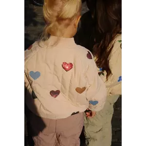 Konges Sløjd geacă JUNO SEQUIN BOMBER JACKET culoarea roz, KS103490 imagine