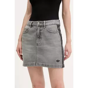 adidas Originals fustă jeans Denim Mini Skt culoarea gri, mini, creion, JW2657 imagine