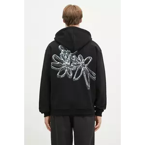 Filling Pieces hanorac de bumbac Chrome Flower bărbați, culoarea negru, cu glugă, uni, 95299821861 imagine