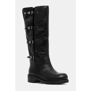 MICHAEL Michael Kors ghete de piele Darrington culoarea negru, cu platforma, 40F5DTFB6L.001 imagine
