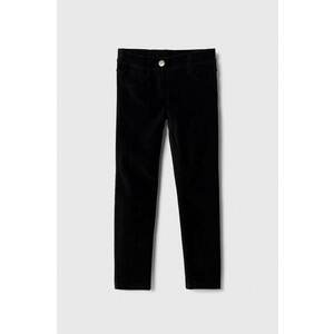 United Colors of Benetton pantaloni copii culoarea negru, neted imagine