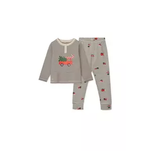 Liewood set de pijama de bumbac pentru copii Wilhelm Printed Pyjamas Set culoarea albastru marin, modelator, LW19854 imagine