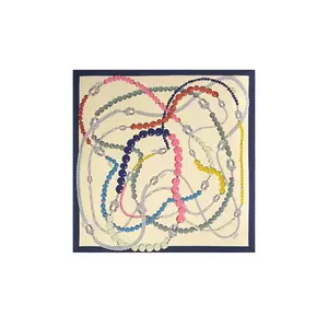 Tous eșarfă TEXTIL culoarea bleumarin, cu imprimeu, 2002303633 imagine