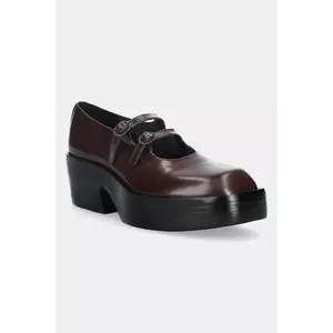 Camper pantofi de piele Billie culoarea bordo, cu toc drept, K201805-001 imagine