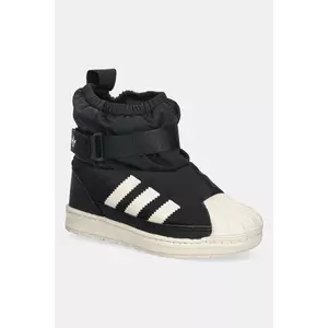 adidas Originals cizme de iarnă pentru copii SUPERSTAR 360 WTR BOOT culoarea negru, JQ7951 imagine