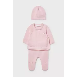 Mayoral Newborn set de bumbac pentru bebeluși culoarea roz, 9981 imagine