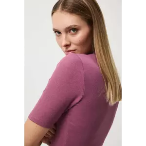 Medicine tricou culoarea bej, cu turtleneck imagine