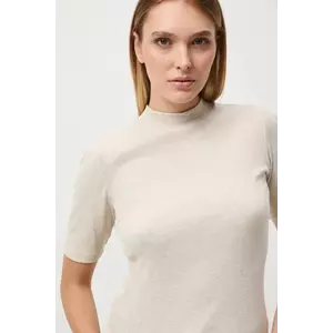 Medicine tricou culoarea bej, cu turtleneck imagine