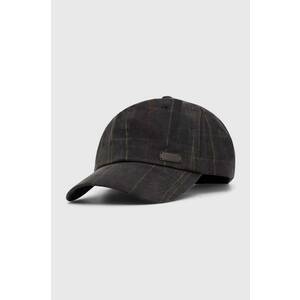 Barbour șapcă de baseball din bumbac Darwen Tartan Sports Cap culoarea verde, cu model, MHA0554 imagine
