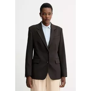 Filippa K jachetă cu lână culoarea maro, un singur rând de nasturi, uni, 31825 imagine