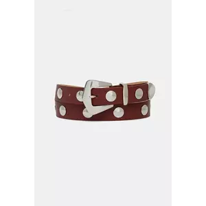 Answear.LAB curea de piele culoarea bordo imagine