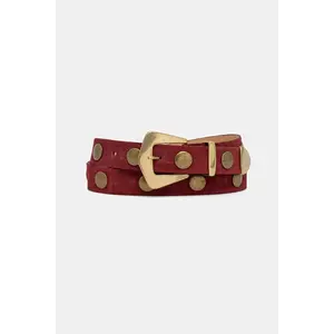 Answear.LAB curea din piele intoarsa culoarea bordo imagine