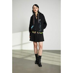 Medicine bluza culoarea negru, cu glugă imagine