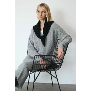 Medicine pulover culoarea gri, călduros imagine