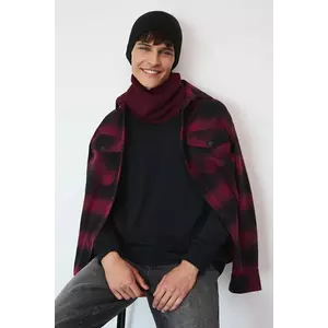 Medicine fular impletit culoarea bordo, neted imagine