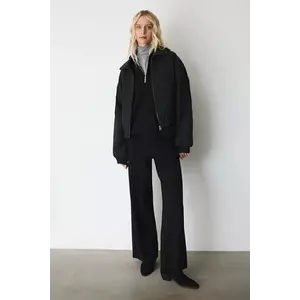 Medicine pantaloni culoarea negru, lat, medium waist imagine