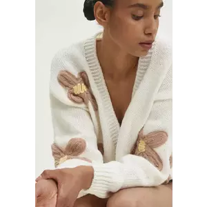 Answear.LAB cardigan din amestec de lână culoarea bej imagine