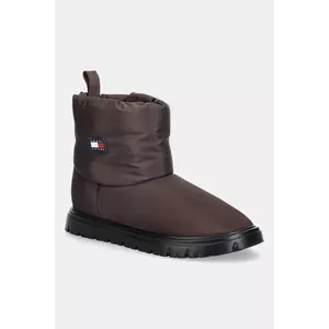 Tommy Jeans cizme de iarnă TJW SNOW BOOT culoarea maro, EN0EN02823 imagine