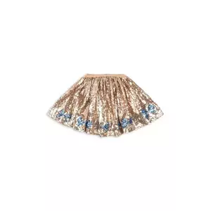 Konges Sløjd fustă fete STARLA SEQUIN SKIRT culoarea auriu, mini, evazați, KS103992 imagine