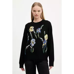 Desigual pulover de bumbac COOPER culoarea negru, 25WWJF36 imagine