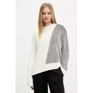 Desigual pulover NOME culoarea bej, călduros, 25WWJF26 imagine