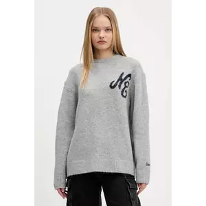 New Era pulover din amestec de lână culoarea gri, 60684380 imagine