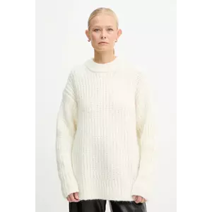 MICHAEL Michael Kors pulover din amestec de lână culoarea bej, călduros, MF5619OJVC imagine