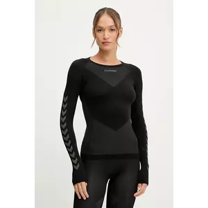 Hummel longsleeve sport culoarea negru, 202645 imagine