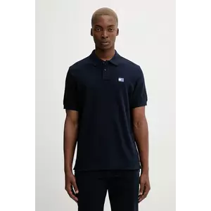 Tommy Jeans polo de bumbac culoarea bleumarin, cu imprimeu, DM0DM22063 imagine