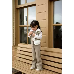 Donsje pantaloni copii Yven Trousers culoarea bej, uni, 4103900 imagine