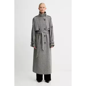 Gestuz haină cu lână culoarea gri, 10910323 imagine