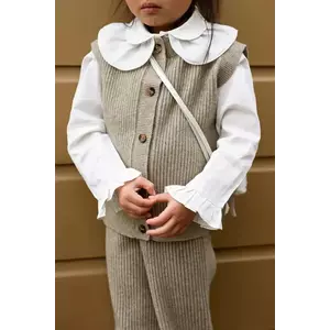 Donsje cămașă de bumbac pentru copii Nien Blouse culoarea alb, 4108700 imagine